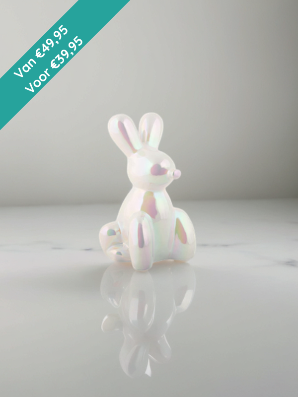 Urn Balloon Bunny - Wit
